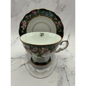 Bradford Editions Lena Liu's "The Ruby-Throated Hummingbird" Tea Cup & Saucer